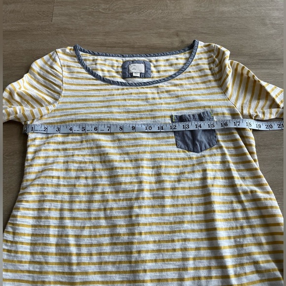 Anthropologie Postmark Postage Stamp Women’s Size Medium Striped cotton Blouse - Picture 7 of 8